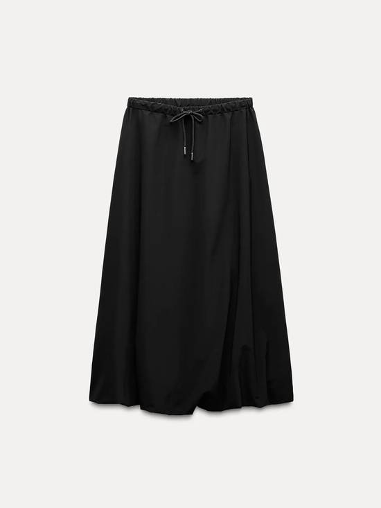 Zara Dresses & Skirts - Zara NWT Black High Rise Elastic Balloon Maxi Skirt Size S